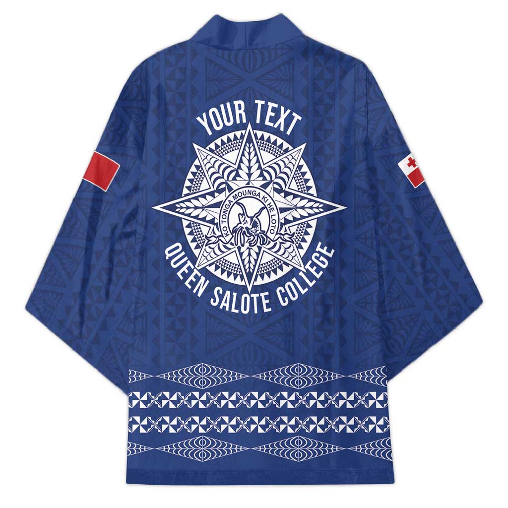 Queen Salote College 100 Years Anniversary Personalized Kimono Tonga QSC Royal Blue - Polynesian Pride