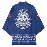 Queen Salote College 100 Years Anniversary Personalized Kimono Tonga QSC Royal Blue - Polynesian Pride