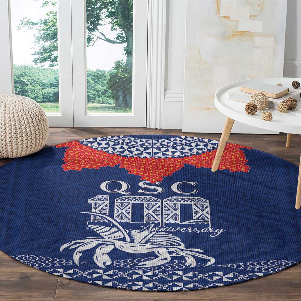 Queen Salote College 100 Years Anniversary Round Carpet Tonga QSC Royal Blue - Polynesian Pride