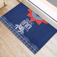 Queen Salote College 100 Years Anniversary Rubber Doormat Tonga QSC Royal Blue - Polynesian Pride