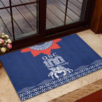 Queen Salote College 100 Years Anniversary Rubber Doormat Tonga QSC Royal Blue - Polynesian Pride