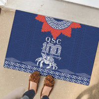 Queen Salote College 100 Years Anniversary Rubber Doormat Tonga QSC Royal Blue - Polynesian Pride