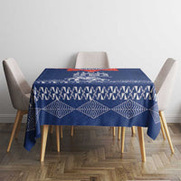 Queen Salote College 100 Years Anniversary Tablecloth Tonga QSC Royal Blue - Polynesian Pride