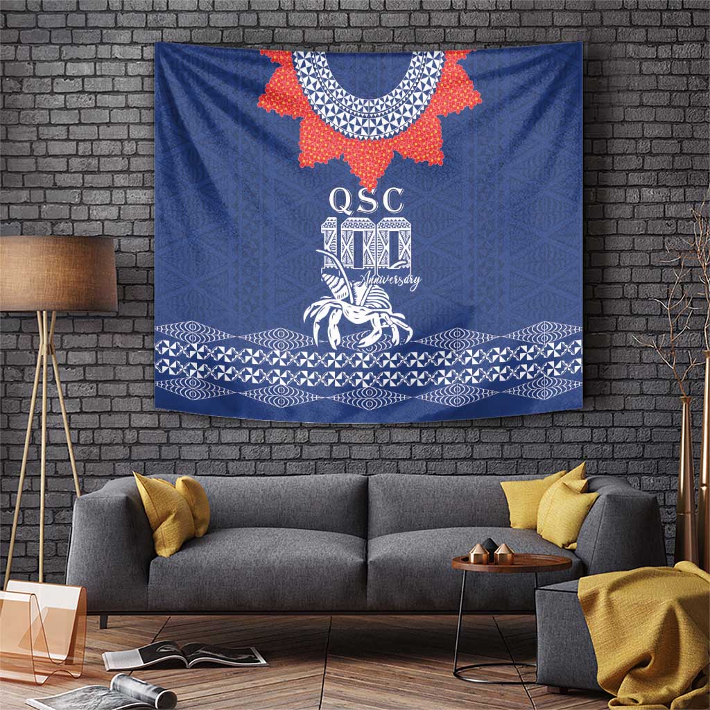 Queen Salote College 100 Years Anniversary Tapestry Tonga QSC Royal Blue - Polynesian Pride