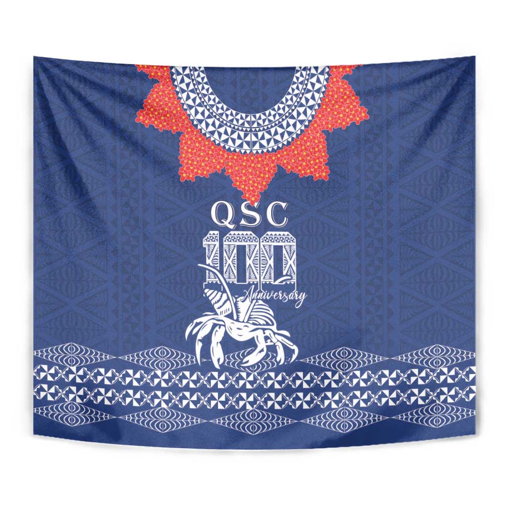 Queen Salote College 100 Years Anniversary Tapestry Tonga QSC Royal Blue - Polynesian Pride