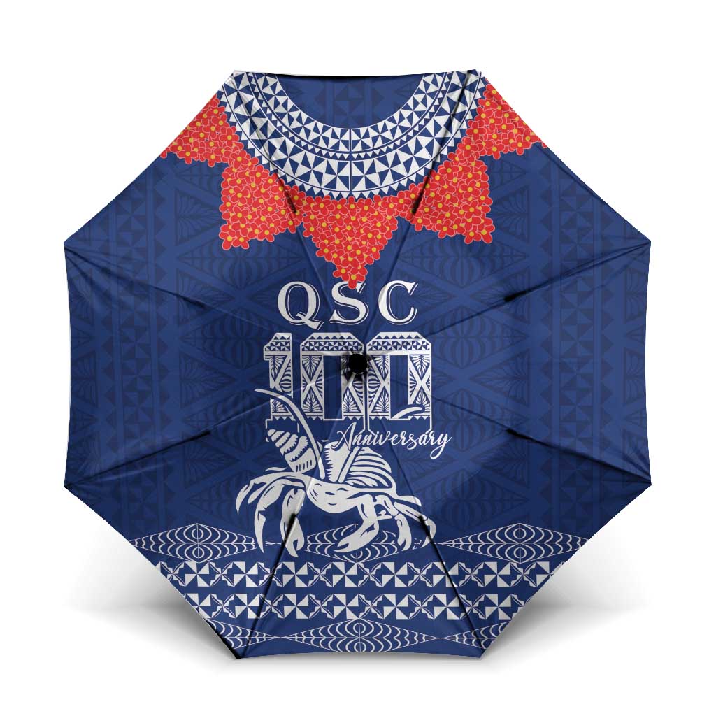 Queen Salote College 100 Years Anniversary Umbrella Tonga QSC Royal Blue - Polynesian Pride
