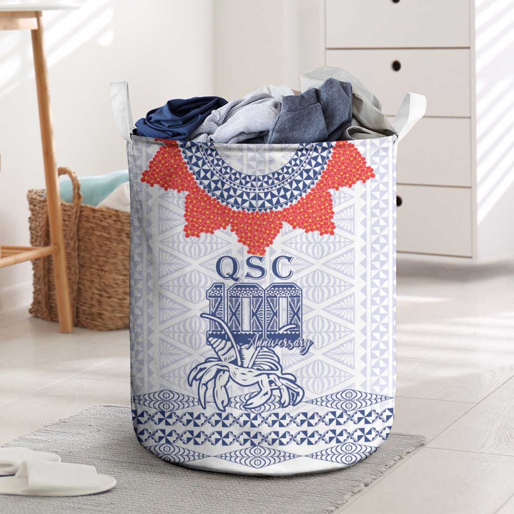 Queen Salote College 100 Years Anniversary Laundry Basket Tonga QSC White LT7 White - Polynesian Pride