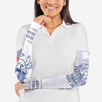 Queen Salote College 100 Years Anniversary Personalized Arm Sleeves Tonga QSC White - Polynesian Pride