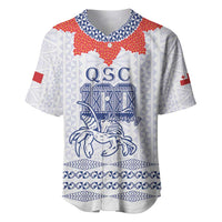 Queen Salote College 100 Years Anniversary Personalized Baseball Jersey Tonga QSC White - Polynesian Pride