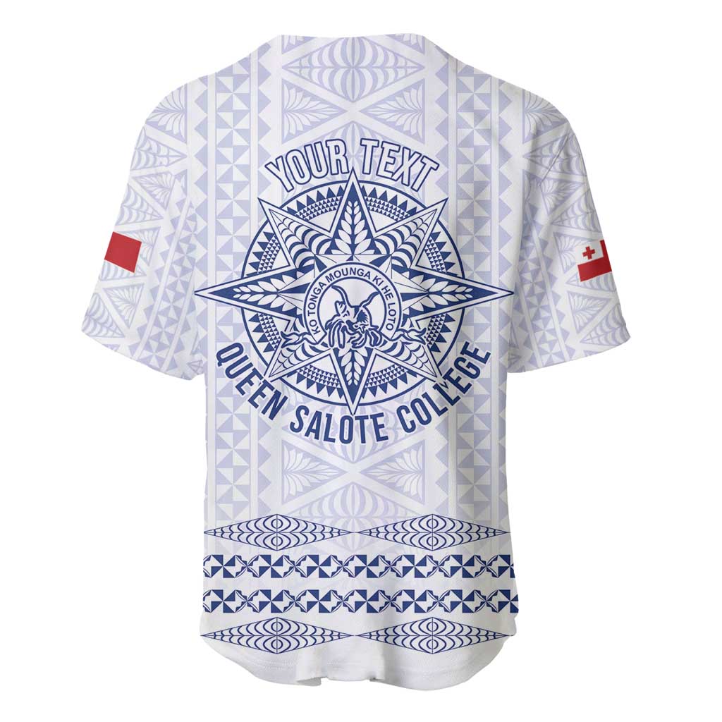 Queen Salote College 100 Years Anniversary Personalized Baseball Jersey Tonga QSC White - Polynesian Pride