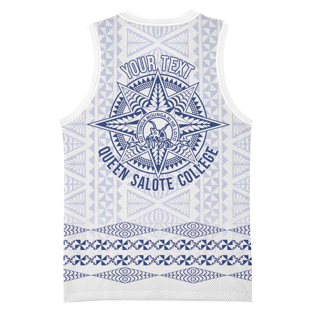 Queen Salote College 100 Years Anniversary Personalized Basketball Jersey Tonga QSC White - Polynesian Pride