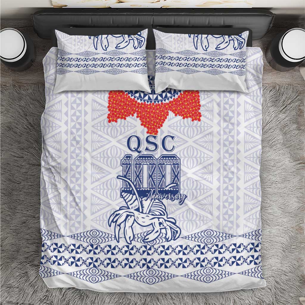 Queen Salote College 100 Years Anniversary Bedding Set Tonga QSC White - Polynesian Pride