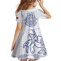 Queen Salote College 100 Years Anniversary Personalized Family Matching Short Sleeve Bodycon Dress and Hawaiian Shirt Tonga QSC White - Polynesian Pride