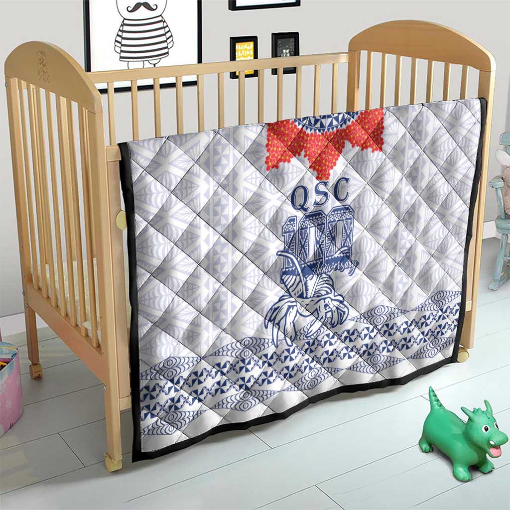 Queen Salote College 100 Years Anniversary Quilt Tonga QSC White - Polynesian Pride