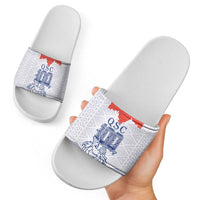Queen Salote College 100 Years Anniversary Slide Sandals Tonga QSC White - Polynesian Pride