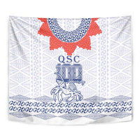 Queen Salote College 100 Years Anniversary Tapestry Tonga QSC White - Polynesian Pride