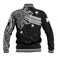 Personalised Philippines Baseball Jacket Tribal Sun LT7 - Polynesian Pride
