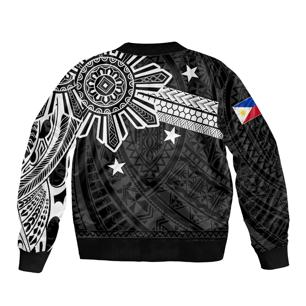 Personalised Philippines Bomber Jacket Tribal Sun LT7 - Polynesian Pride