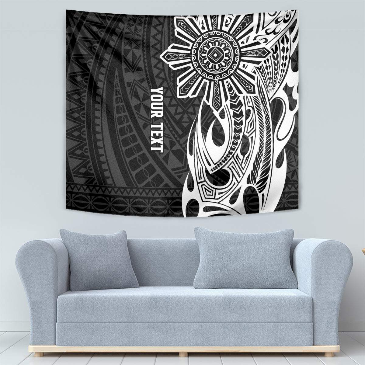 Personalised Philippines Tapestry Tribal Sun LT7 - Polynesian Pride