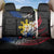 Personalised Philippines Tribal Back Car Seat Cover Mix Plumeria - Flag Colors LT7 One Size Black - Polynesian Pride