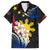 Personalised Philippines Tribal Family Matching Long Sleeve Bodycon Dress and Hawaiian Shirt Mix Plumeria - Flag Colors LT7 Dad's Shirt - Short Sleeve Black - Polynesian Pride