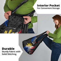 Personalised Philippines Tribal Grocery Bag Mix Plumeria - Flag Colors