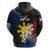 Personalised Philippines Tribal Hoodie Mix Plumeria - Flag Colors LT7 - Polynesian Pride