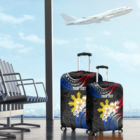 Personalised Philippines Tribal Luggage Cover Mix Plumeria - Flag Colors LT7 - Polynesian Pride