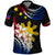 Personalised Philippines Tribal Polo Shirt Mix Plumeria - Flag Colors LT7 Black - Polynesian Pride