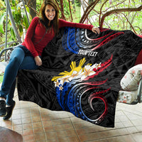 Personalised Philippines Tribal Quilt Mix Plumeria - Flag Colors LT7 - Polynesian Pride