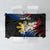 Personalised Philippines Tribal Tablecloth Mix Plumeria - Flag Colors LT7 Black - Polynesian Pride
