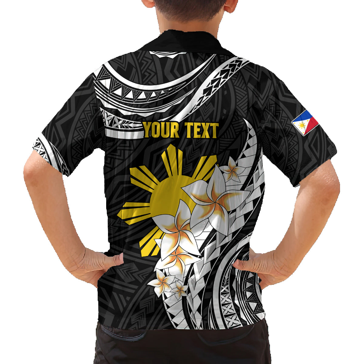 Personalised Philippines Tribal Family Matching Puletasi Dress and Hawaiian Shirt Mix Plumeria LT7 - Polynesian Pride