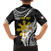 Personalised Philippines Tribal Kid Hawaiian Shirt Mix Plumeria LT7 - Polynesian Pride