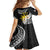 Personalised Philippines Tribal Kid Short Sleeve Dress Mix Plumeria LT7 - Polynesian Pride