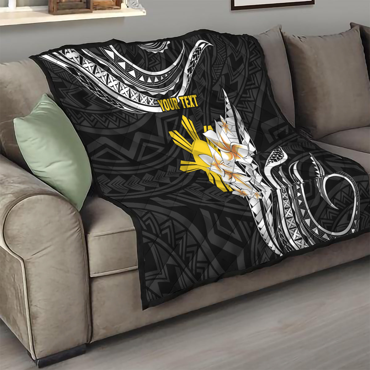 Personalised Philippines Tribal Quilt Mix Plumeria LT7 - Polynesian Pride