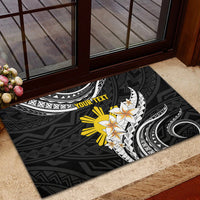 Personalised Philippines Tribal Rubber Doormat Mix Plumeria LT7 - Polynesian Pride
