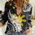 Personalised Philippines Tribal Women Casual Shirt Mix Plumeria LT7 Female Black - Polynesian Pride