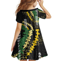 Hawaii Aloha Kakau Family Matching Tank Maxi Dress and Hawaiian Shirt Puakenikeni and Maile Lei Twist