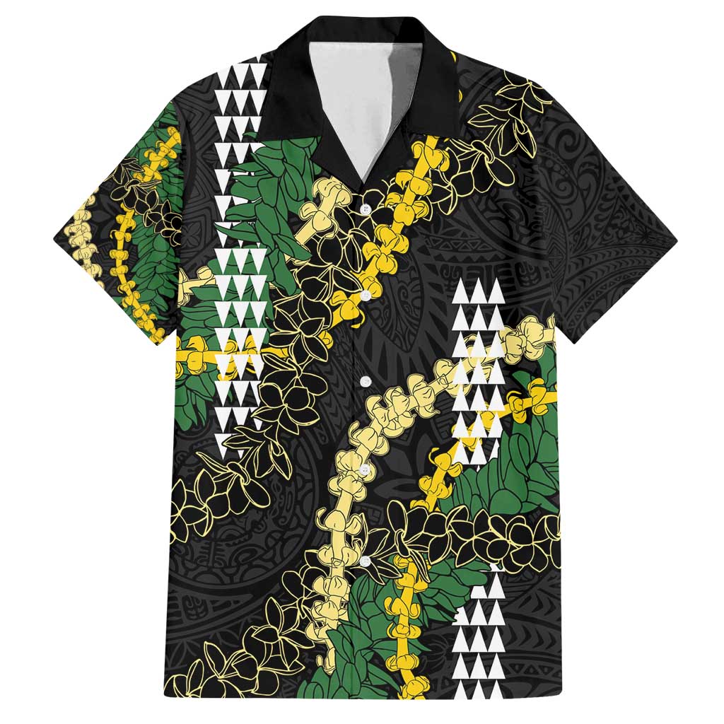 Hawaii Aloha Kakau Family Matching Tank Maxi Dress and Hawaiian Shirt Puakenikeni and Maile Lei Twist
