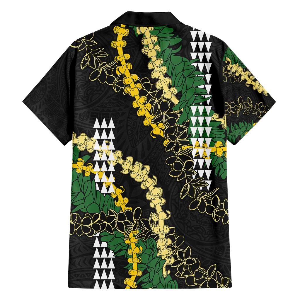 Hawaii Aloha Kakau Family Matching Tank Maxi Dress and Hawaiian Shirt Puakenikeni and Maile Lei Twist