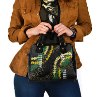 Hawaii Aloha Kakau Shoulder Handbag Puakenikeni and Maile Lei Twist