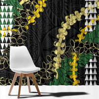 Hawaii Aloha Kakau Window Curtain Puakenikeni and Maile Lei Twist