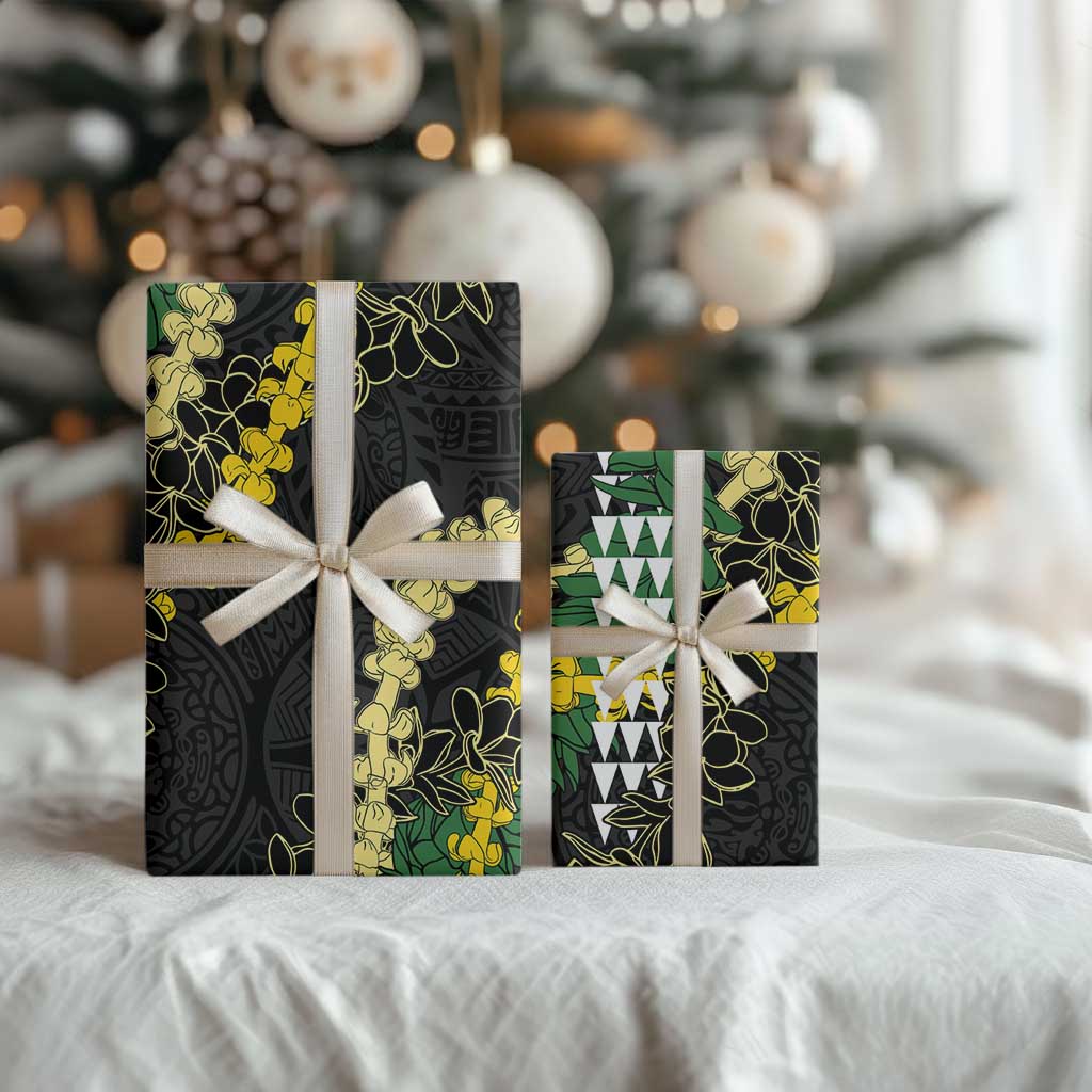 Hawaii Aloha Kakau Wrapping Paper Puakenikeni and Maile Lei Twist LT7 - Polynesian Pride