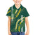 Hawaii Aloha Kakau Family Matching Short Sleeve Bodycon Dress and Hawaiian Shirt Green Puakenikeni and Maile Lei Twist