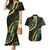 Hawaii Puakenikeni - Maile Lei Couples Matching Mermaid Dress and Hawaiian Shirt Obsidian Black