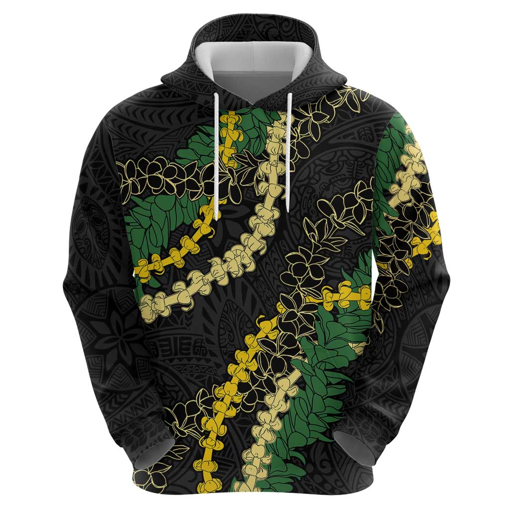 Hawaii Puakenikeni - Maile Lei Hoodie Obsidian Black