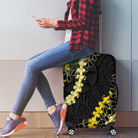 Hawaii Puakenikeni - Maile Lei Luggage Cover Obsidian Black