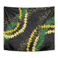 Hawaii Puakenikeni - Maile Lei Tapestry Obsidian Black