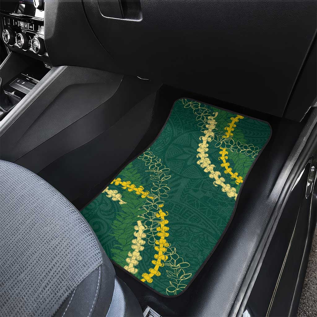Hawaii Puakenikeni - Maile Lei Car Mats Sage Green