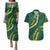 Hawaii Puakenikeni - Maile Lei Couples Matching Puletasi and Hawaiian Shirt Sage Green